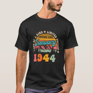 1944年1素晴らし月80誕生以来80歳 Tシャツ
