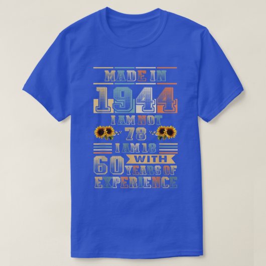 1944年18歳60年誕生日 Tシャツ (デザイン正面)