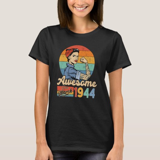 1944年3月以素晴らし降79歳誕生日 Tシャツ (正面)