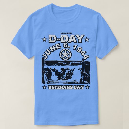 1944年6月6日ノルマンディー Tシャツ (デザイン正面)