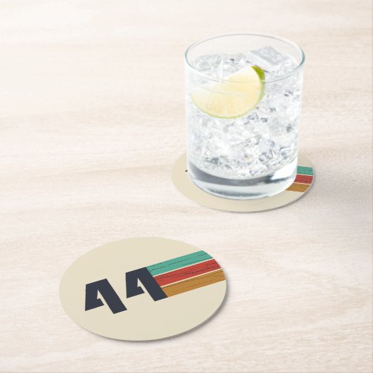 1944生まれ年のヴィンテージ誕生日 ラウンドペーパーコースター (インサイチュ)