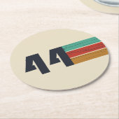 1944生まれ年のヴィンテージ誕生日 ラウンドペーパーコースター (アングル)