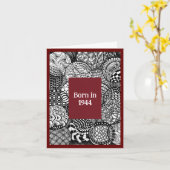 1944生まれ年の誕生日おもしろい事実 カード (黄色い花)