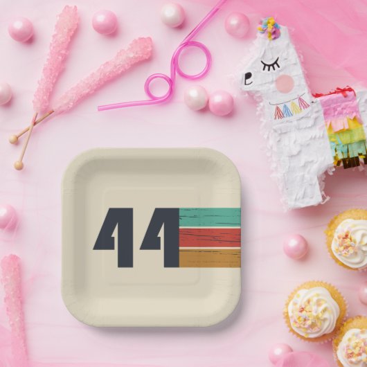 1944生まれ年ヴィンテージ80歳の誕生日 ペーパープレート (パーティー)