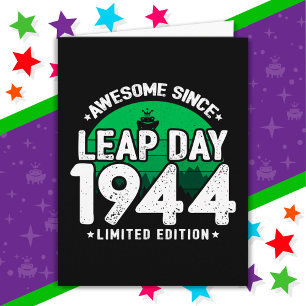 1944素晴らし年閏年日以後2月29誕生日 カード