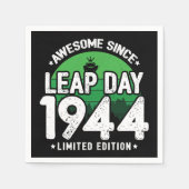 1944素晴らし年閏年日以後2月29誕生日 スタンダードカクテルナプキン (正面)