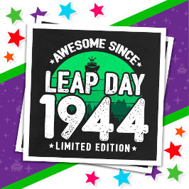 1944素晴らし年閏年日以後2月29誕生日 スタンダードカクテルナプキン