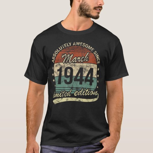 1944素晴らし年3月から男の女性バット Tシャツ (正面)