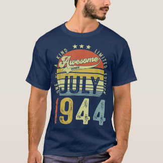 1944素晴らし年7月以来ヴィンテージ78誕生日 Tシャツ