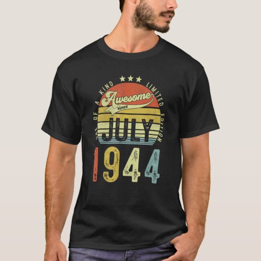 1944素晴らし年7月以来ヴィンテージ78誕生日 Tシャツ (正面)