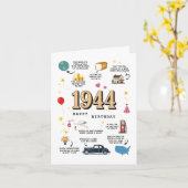 1944誕生日カード(パパまたはママ) カード (黄色い花)