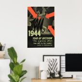 1944 Canada WWII Propaganda Poster Year of ポスター (ホームオフィス)