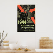 1944 Canada WWII Propaganda Poster Year of ポスター (キッチン)