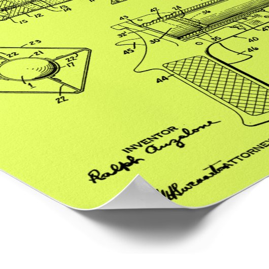 1944 Pistol Rocket Patent Art Drawing Print ポスター (角)