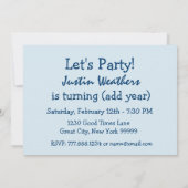 1945または任意の年の誕生日限定版70th V3Z 招待状 (裏面)