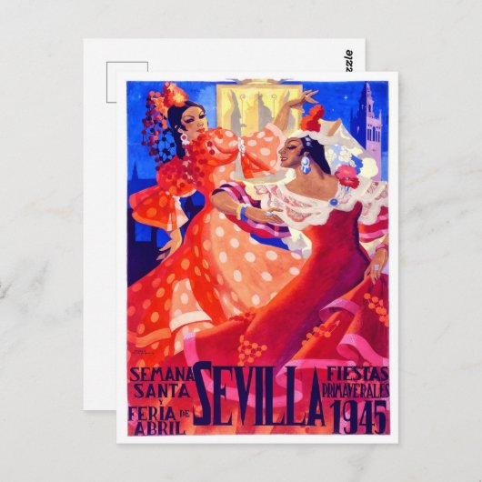 1945フェリアデセビラヴィンテージ ポストカード (正面/裏面)