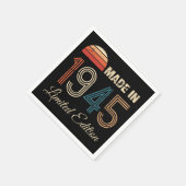 1945ヴィンテージ80誕生日 スタンダードカクテルナプキン (角)