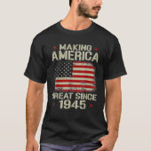1945年から素晴らしアメリカを作るヴィンテージギフト75th tシャツ (正面)