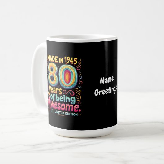 1945年に作られ、80年の存在を誇素晴らしる コーヒーマグカップ (正面左)