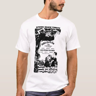 1945年のハロウィンの幽霊ショー映画広告 Tシャツ