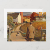 1945年ニューウェル・コンバーズ・ワイエスによる帰郷 ポストカード (正面/裏面)