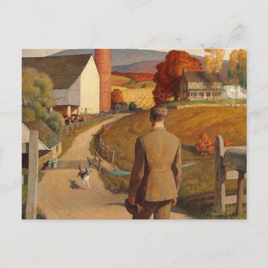 1945年ニューウェル・コンバーズ・ワイエスによる帰郷 ポストカード (正面)