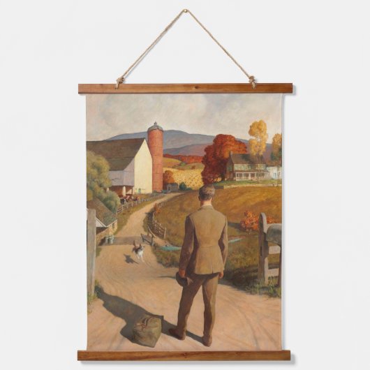 1945年ニューウェル・コンバーズ・ワイエスによる帰郷 吊り下げ型タペストリー (正面)