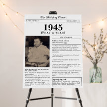 1945年新聞第80回バースデーパーティーのサイン