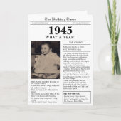 1945年新聞誕生日カード80歳の誕生日 カード (正面)