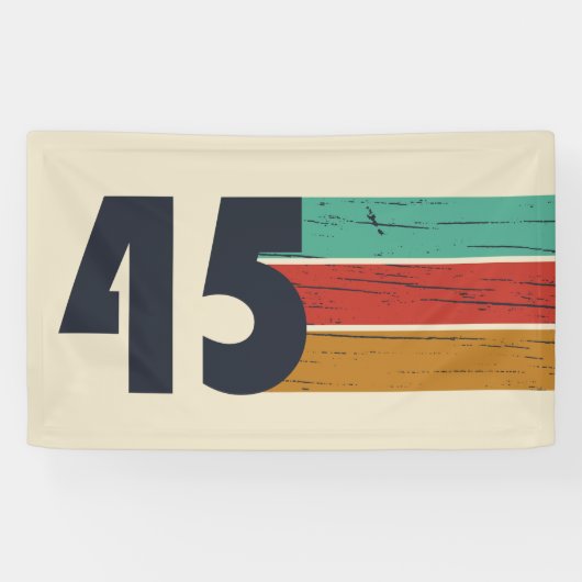 1945年生まれのヴィンテージ誕生日パーティー 横断幕 (横)