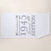 1945年限定版80誕生日 ビーチタオル (正面)