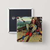 1945年4月フール 缶バッジ (正面&裏面)