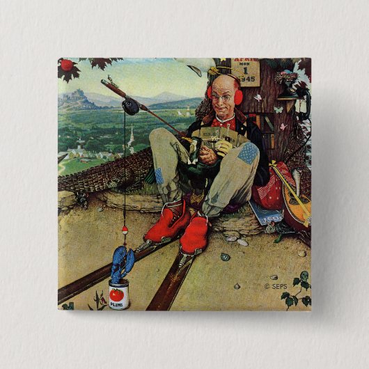 1945年4月フール 缶バッジ (正面)