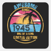 1945年77素晴らし誕生日以来77歳 スクエアシール (正面)