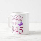 1945年80誕生日以来の素晴らしい コーヒーマグカップ (正面左)