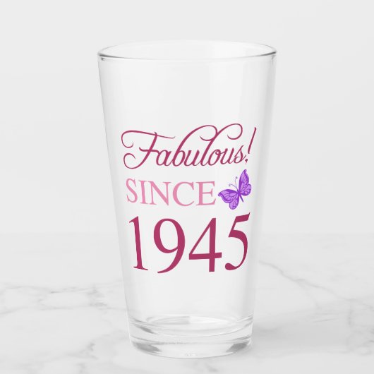 1945年80誕生日以来の素晴らしい タンブラーグラス (正面)