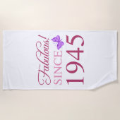 1945年80誕生日以来の素晴らしい ビーチタオル (正面)