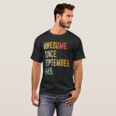 1945年9素晴らし月77日Birから77歳 Tシャツ (正面フル)