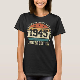 1945年 レトロ 80歳 誕生日ギフト アイデア Tシャツ