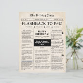 1945年 誕生日のためのモック新聞 セピア (スタンド正面)