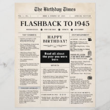 1945生まれ年モック新聞セピア