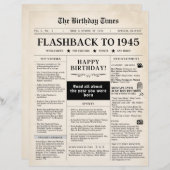 1945生まれ年モック新聞セピア (正面/裏面)