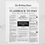 1945生まれ年モック新聞白黒 (正面/裏面)