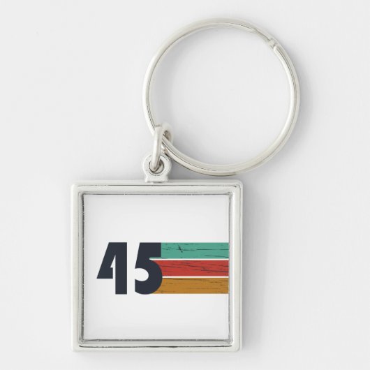 1945生まれ年ヴィンテージ80歳の誕生日ギフト キーホルダー (正面)