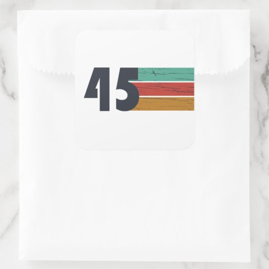 1945生まれ年ヴィンテージ80歳の誕生日ギフト スクエアシール (バッグ)