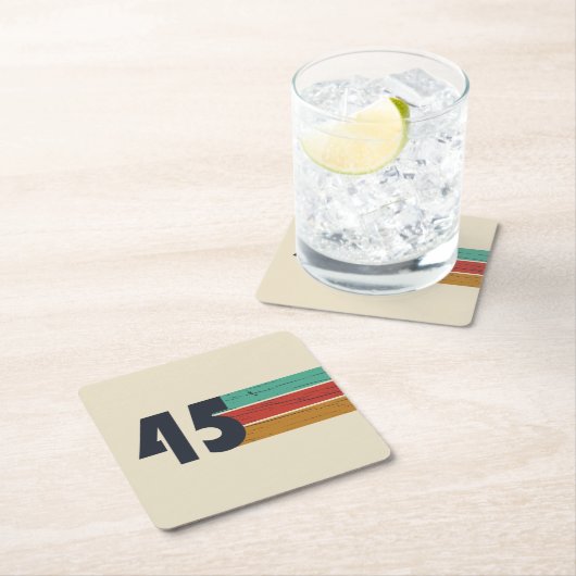 1945生まれ年ヴィンテージ80歳の誕生日ギフト スクエアペーパーコースター (インサイチュ)