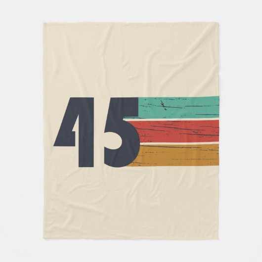 1945生まれ年ヴィンテージ80歳の誕生日ギフト フリースブランケット (正面)