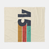 1945生まれ年ヴィンテージ80歳の誕生日ギフト フリースブランケット (正面(横))