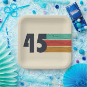 1945生まれ年ヴィンテージ80歳の誕生日ギフト ペーパープレート (パーティー)