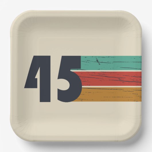 1945生まれ年ヴィンテージ80歳の誕生日ギフト ペーパープレート (正面)